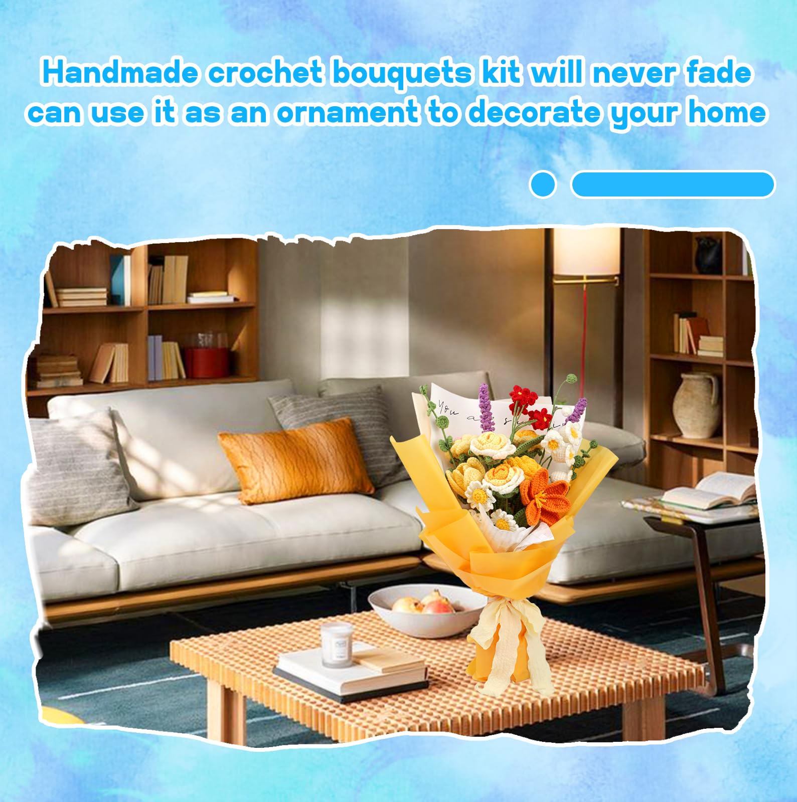Kits de crochet pour débutants : bouquets de roses. Kit de tricot idéal pour la Saint-Valentin.