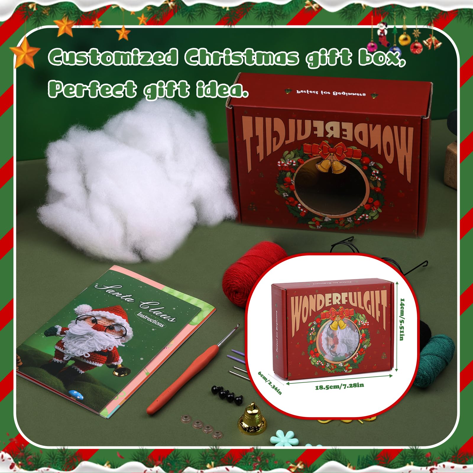 Kit de crochet de Noël Père Noël pour débutants