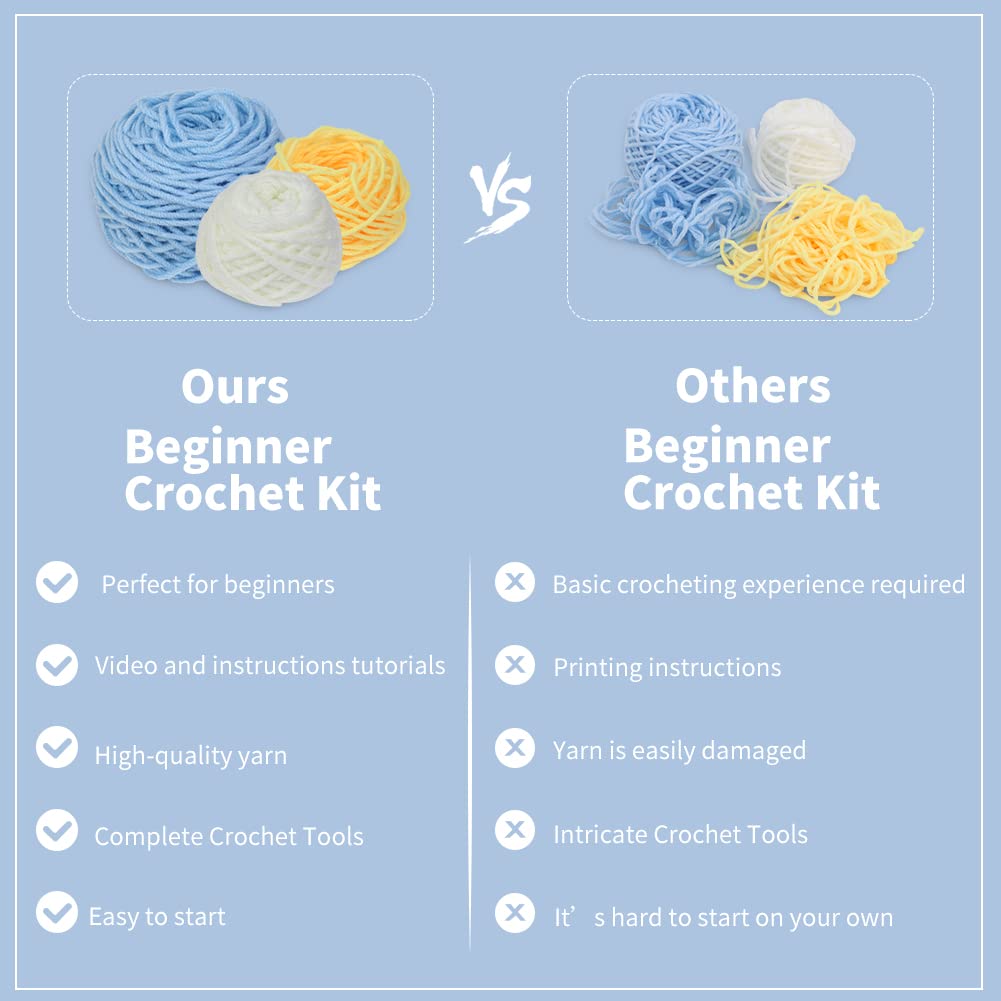 Kit de crochet Blue Penguin pour débutants