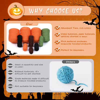 Kit de crochet citrouille d'Halloween pour débutants 