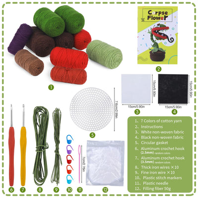 Kit de crochet Piranha Halloween pour débutants 