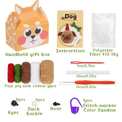 Kit de crochet pour chien de Noël pour débutants 