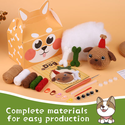 Kit de crochet pour chien de Noël pour débutants 