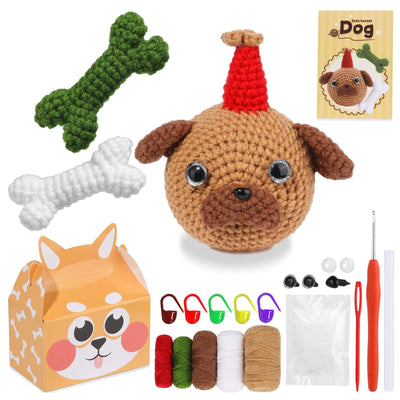 Kit de crochet pour chien de Noël pour débutants 