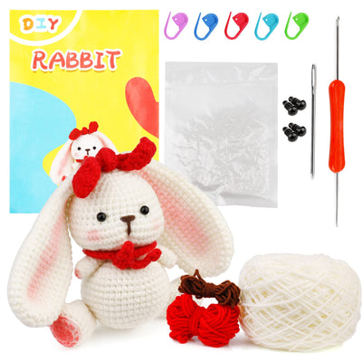 Kit de crochet Lapin Blanc pour débutants 