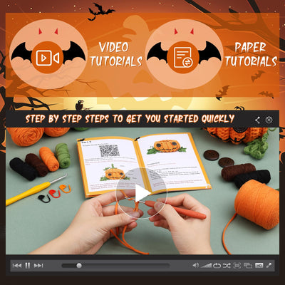 Kit de crochet citrouille d'Halloween pour débutants 