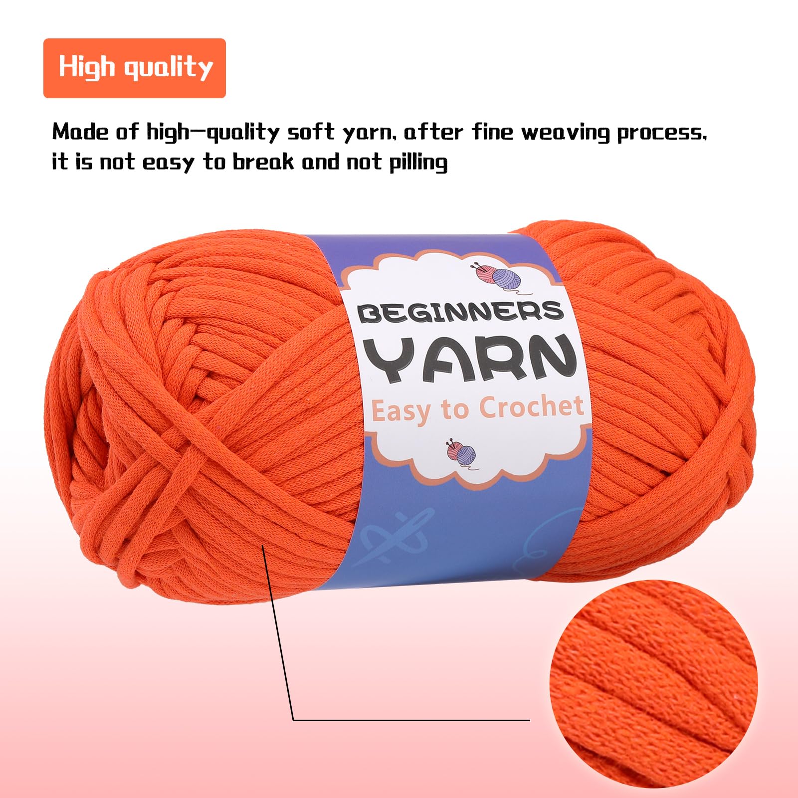 200g Easy Yarn, Crochet Yarn for Beginners Crochet Kit - 24 Colors