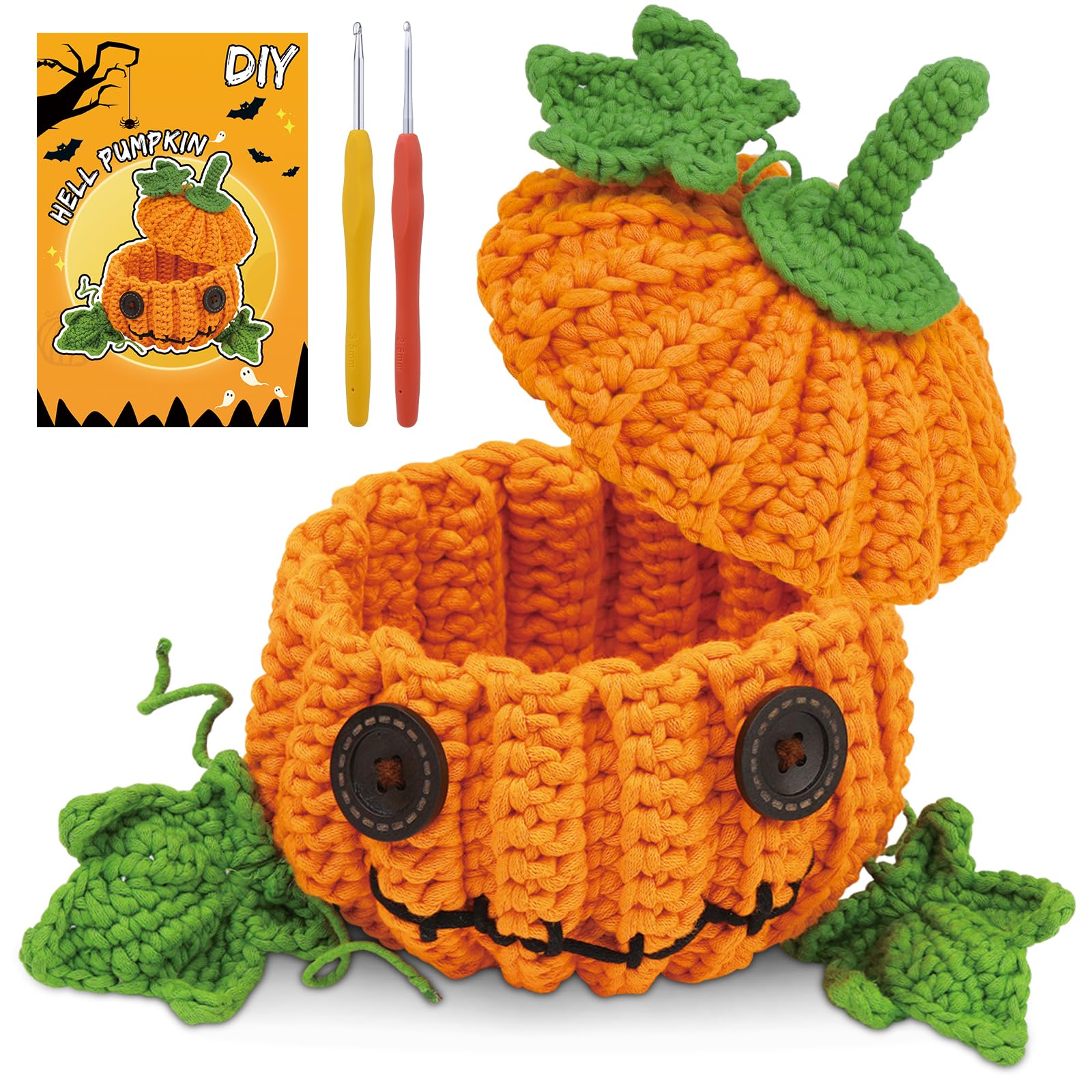 Kit de crochet citrouille d'Halloween pour débutants 