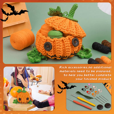 Kit de crochet citrouille d'Halloween pour débutants 