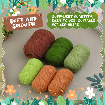 Kit de crochet pour débutants comprenant 6 dessous de verre pour pots de fleurs 