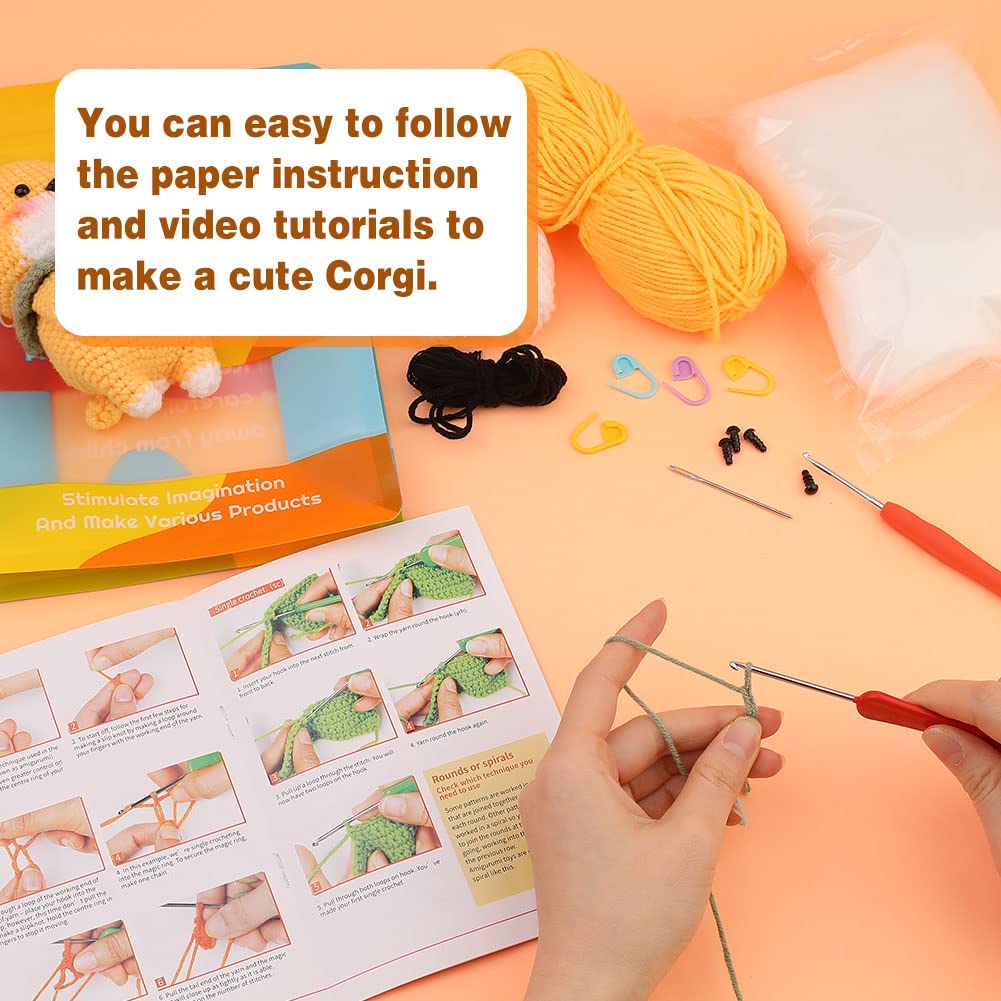 Kit de crochet Corgi pour débutants 
