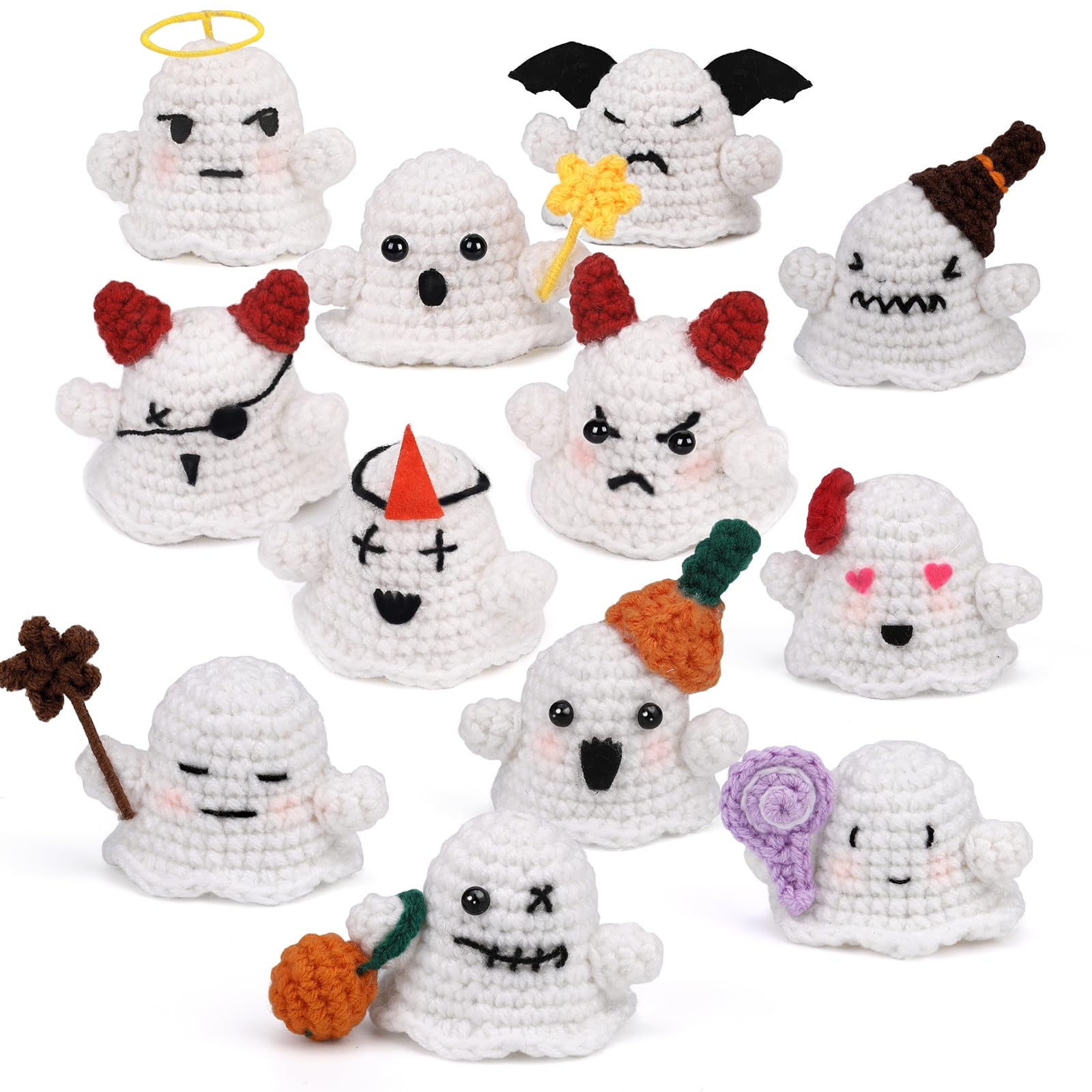 Kit de crochet Halloween Famille Fantôme pour débutants 