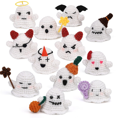 Kit de crochet Halloween Famille Fantôme pour débutants 