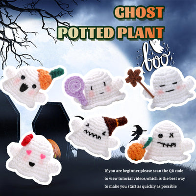 Kit de crochet Halloween Famille Fantôme pour débutants 