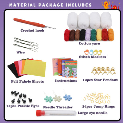 Kit de crochet Halloween Famille Fantôme pour débutants 