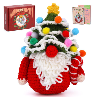 Sapin de Noël gnome - Kit de crochet de Noël pour débutants 