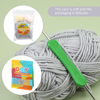 Kit de crochet Éléphant Gris pour débutants