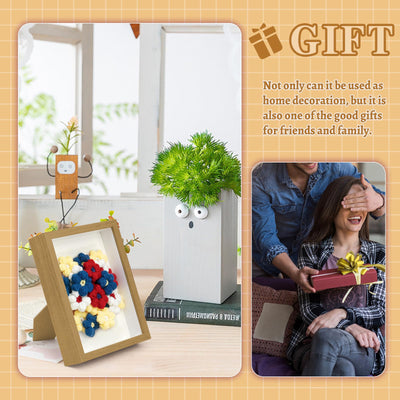 Ensemble de cadre photo en fleurs bouffantes, kit de crochet pour débutants 