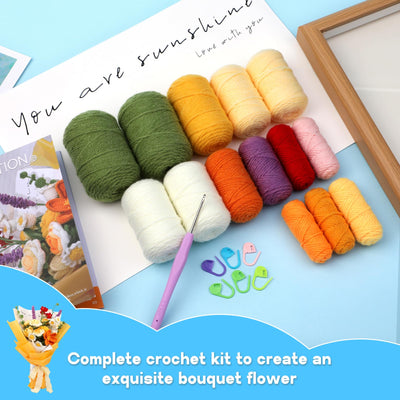 Kits de crochet pour débutants : bouquets de roses. Kit de tricot idéal pour la Saint-Valentin. 