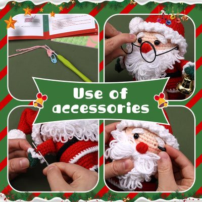Kit de crochet de Noël Père Noël pour débutants 
