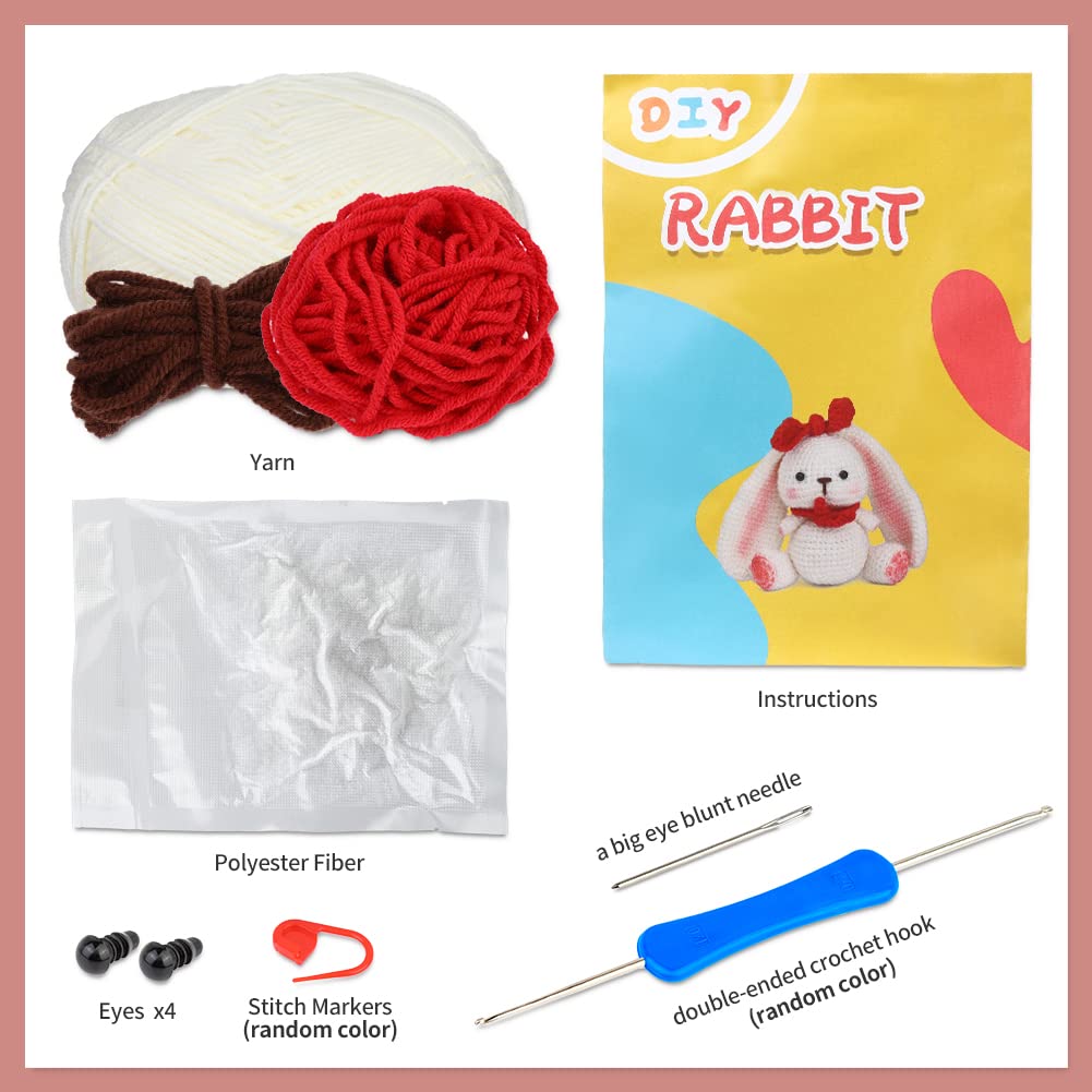 Kit de crochet Lapin Blanc pour débutants 