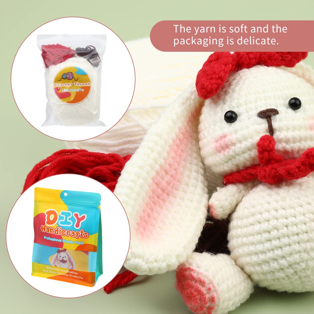 Kit de crochet Lapin Blanc pour débutants 