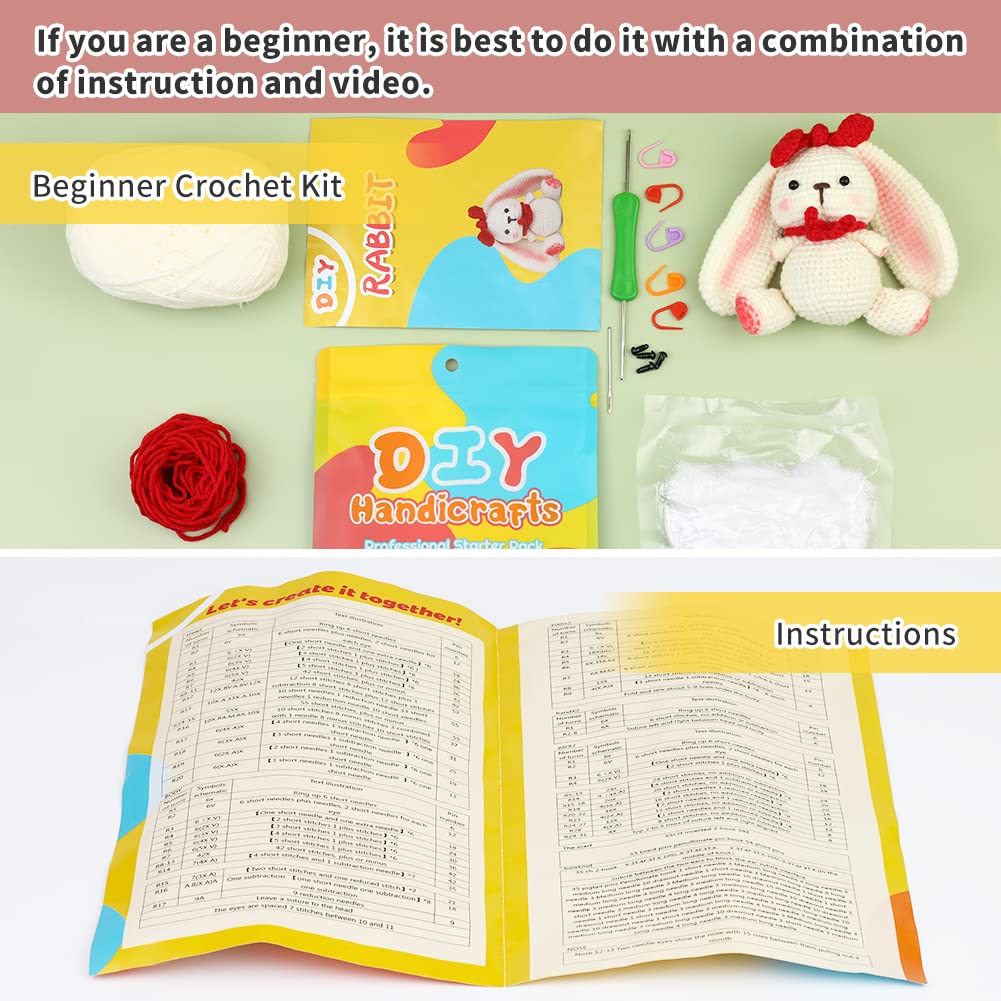 Kit de crochet Lapin Blanc pour débutants 
